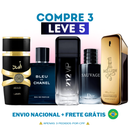 COMPRE 3 LEVE 5 Perfumes Importados (100ml) - 1 Million | 212 Black | Invictus | Assad | Bleu